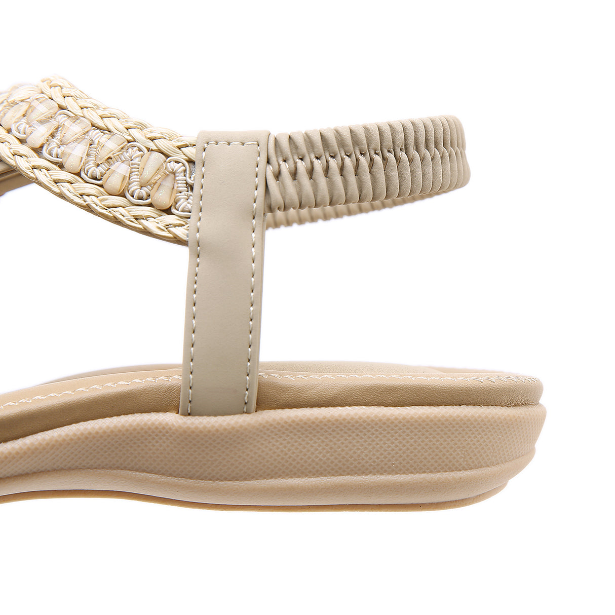 Sommersandale White Flora