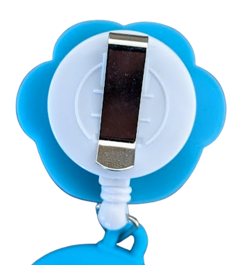 Montre d'infirmière Silicone Clip extensible Patte bleu clair