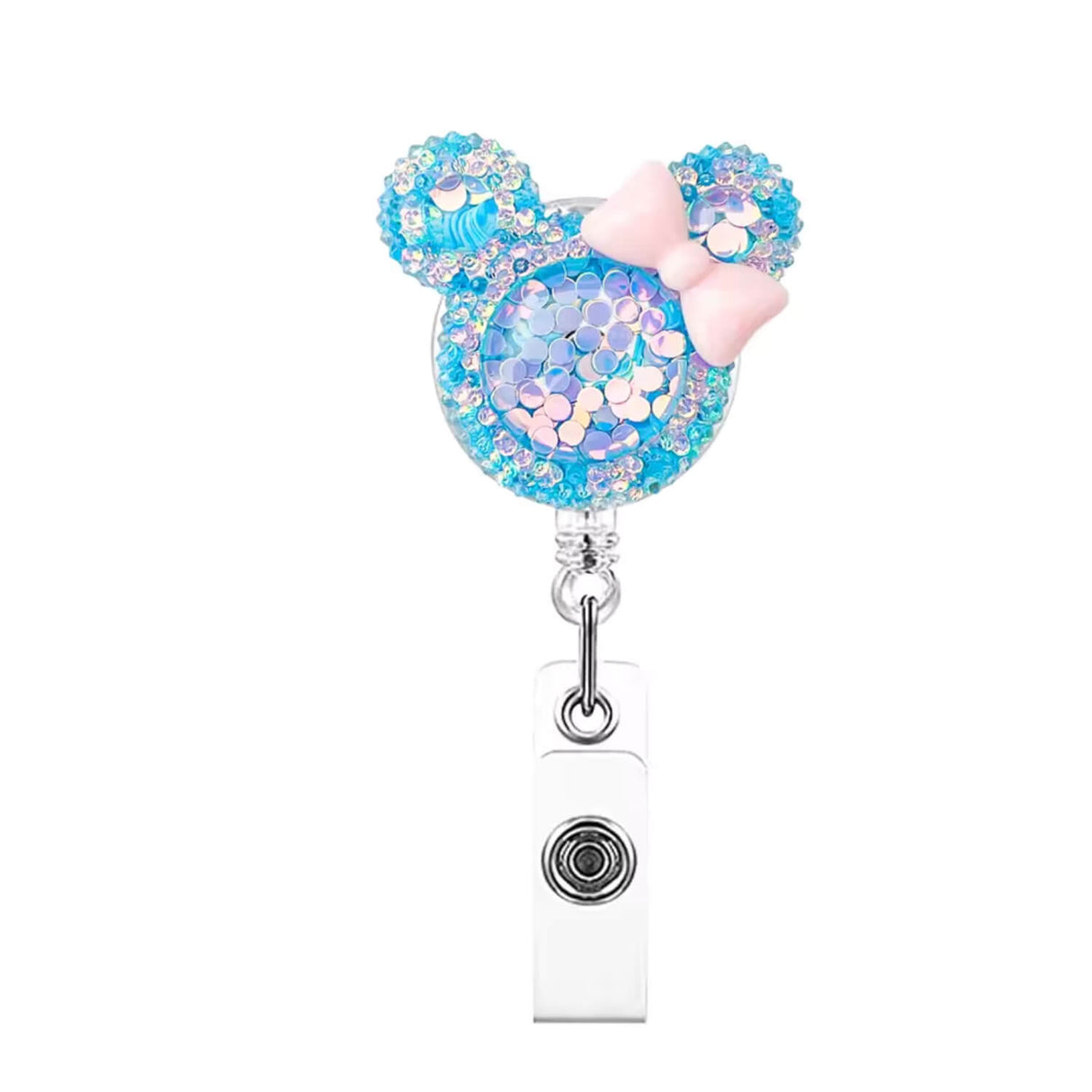 Badgehalter Motiv Maus Blau