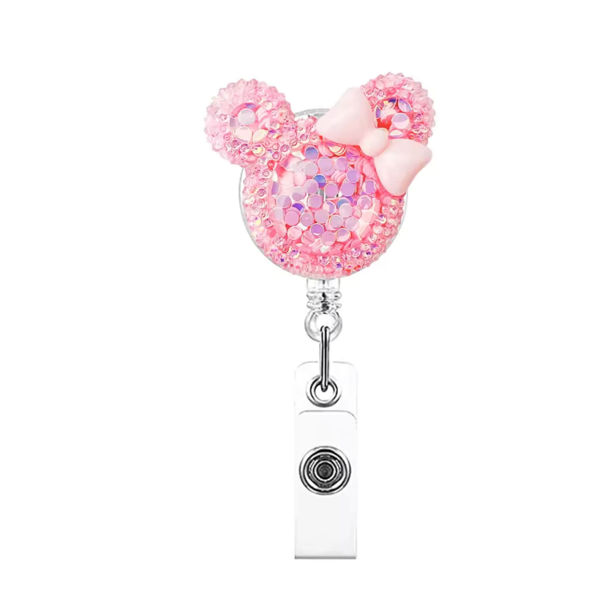 Badgehalter Motiv Maus Pink