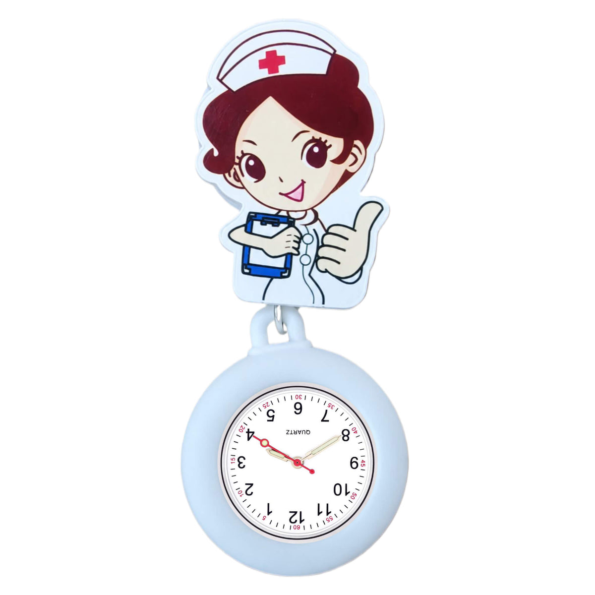 Schwesternuhr Silikon Clip ausziehbar Nurse