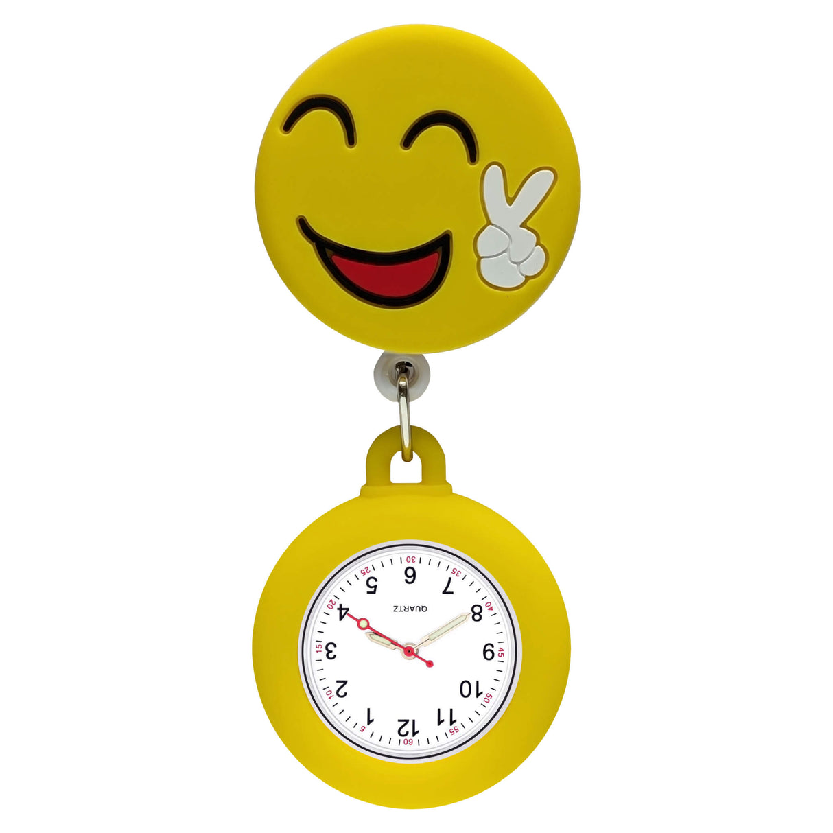 Silikon Clip Smiley - Clipuhr ausziehbar