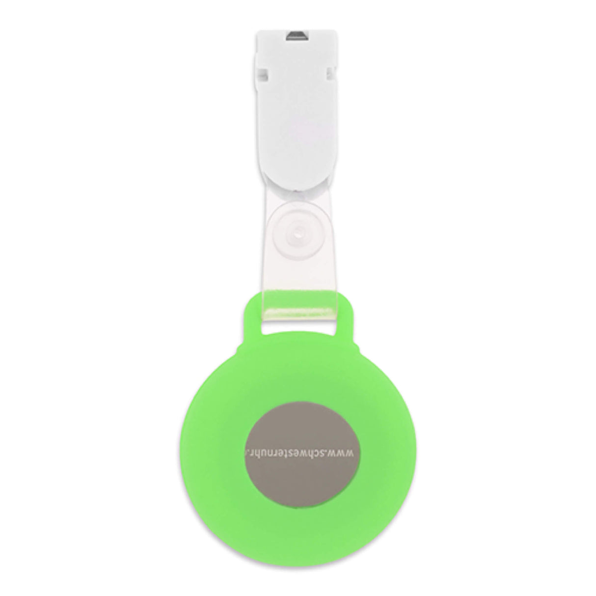 Silikon Clip Hellgrün - Clipuhr - Rückseite
