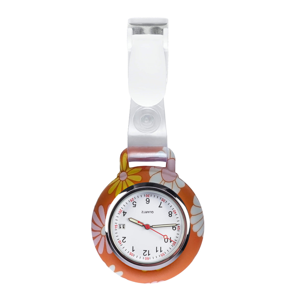 Sonderedition Clip Retro Flowers - Uhrwerk mit Datumsanzeige