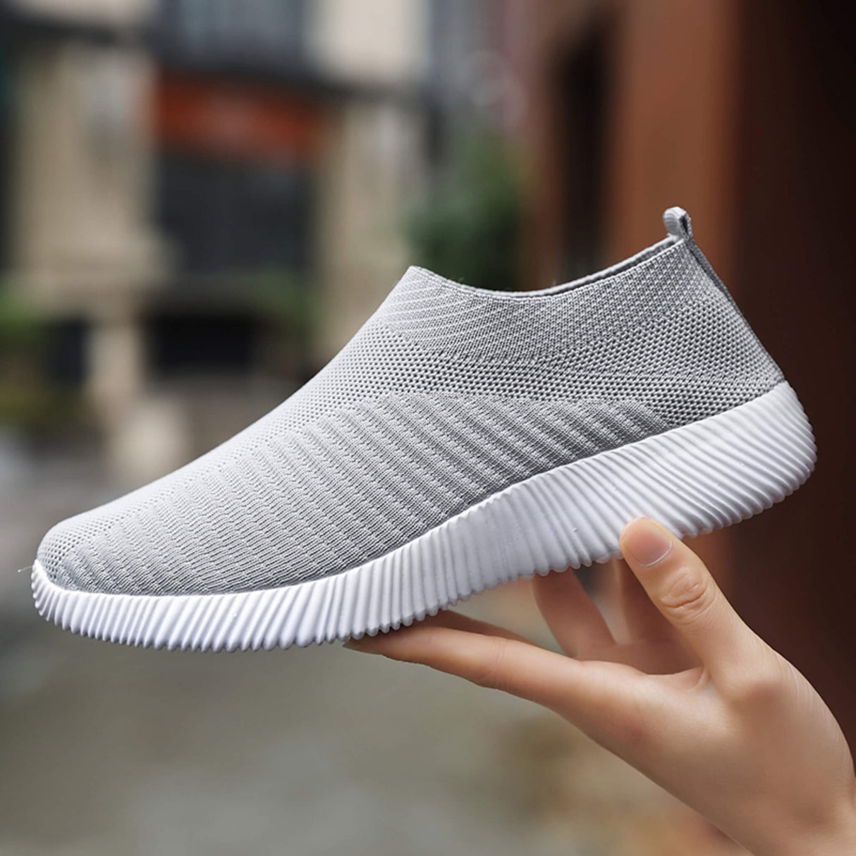 Comfort-Slipper Flex Step Hellgrau