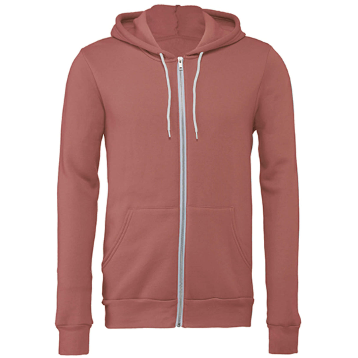 Fleece Full-Zip Hoodie Unisex Mauve