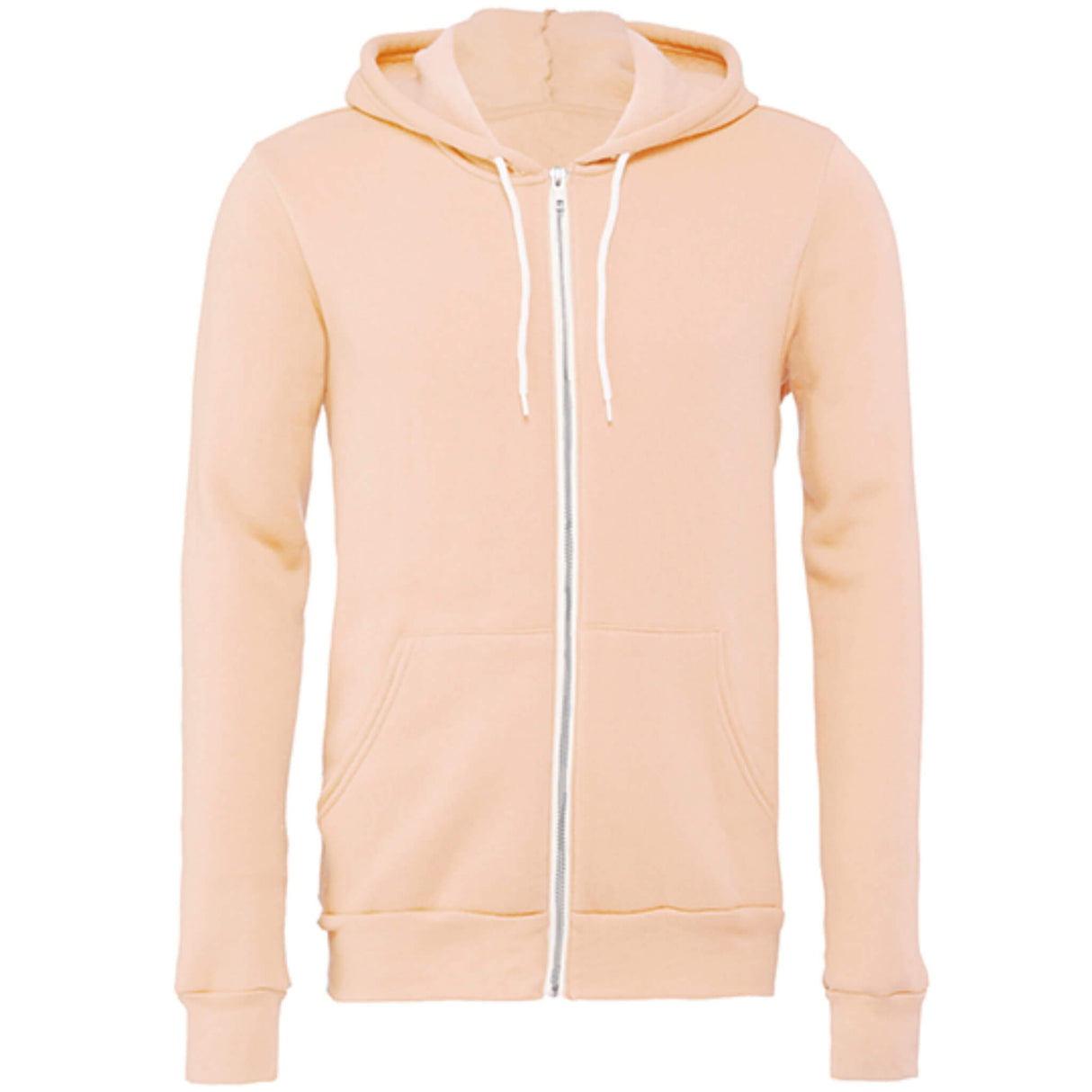 Fleece Full-Zip Hoodie Unisex Peach