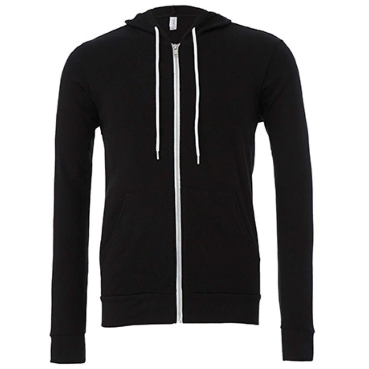 Fleece Full-Zip Hoodie Unisex Schwarz