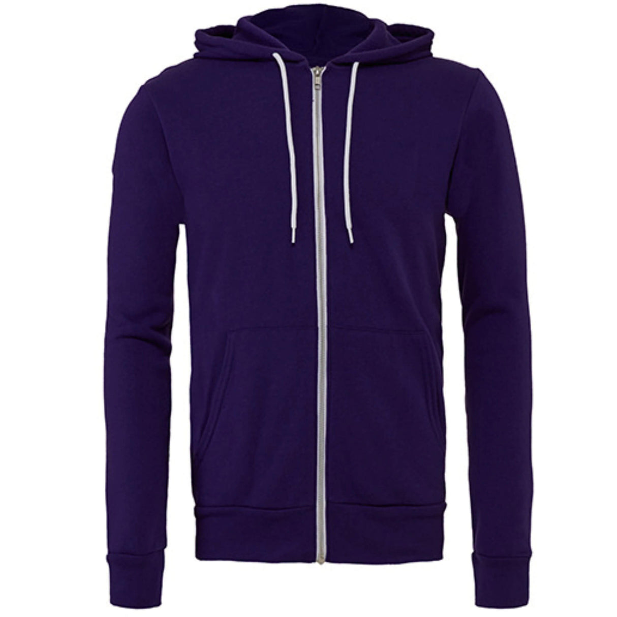 Fleece Full-Zip Hoodie Unisex Team Purple