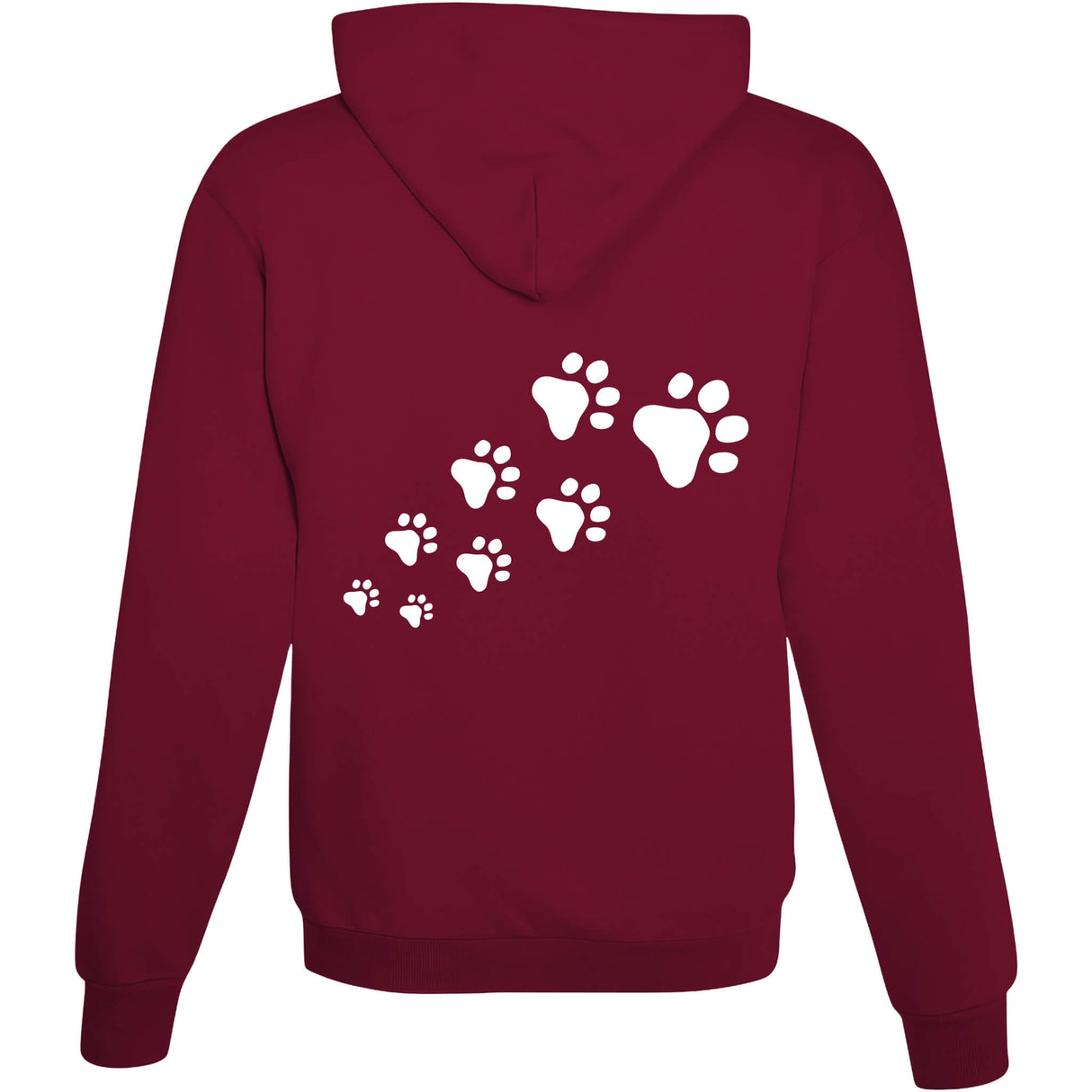 Hoodie Hundepfoten Burgundy