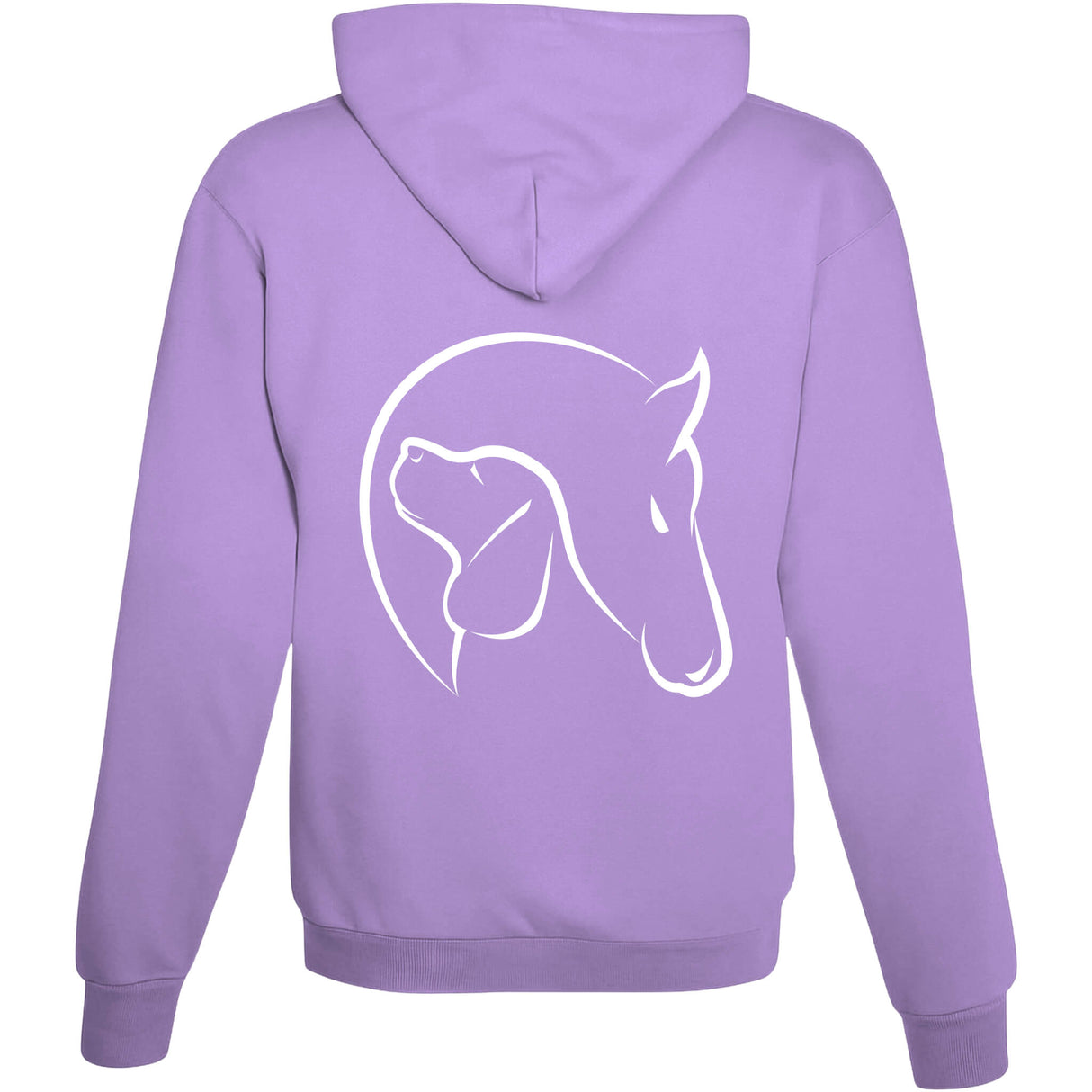 Hoodie Dog & Horse Digital Lavender