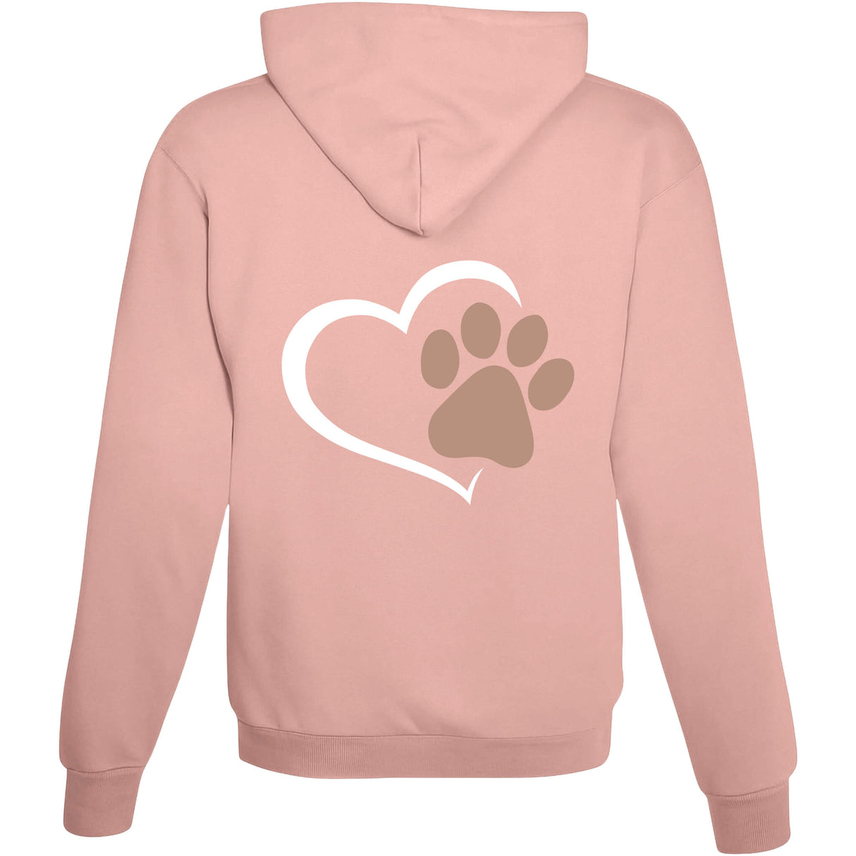 Hoodie Herz mit Pfote Dusty Pink
