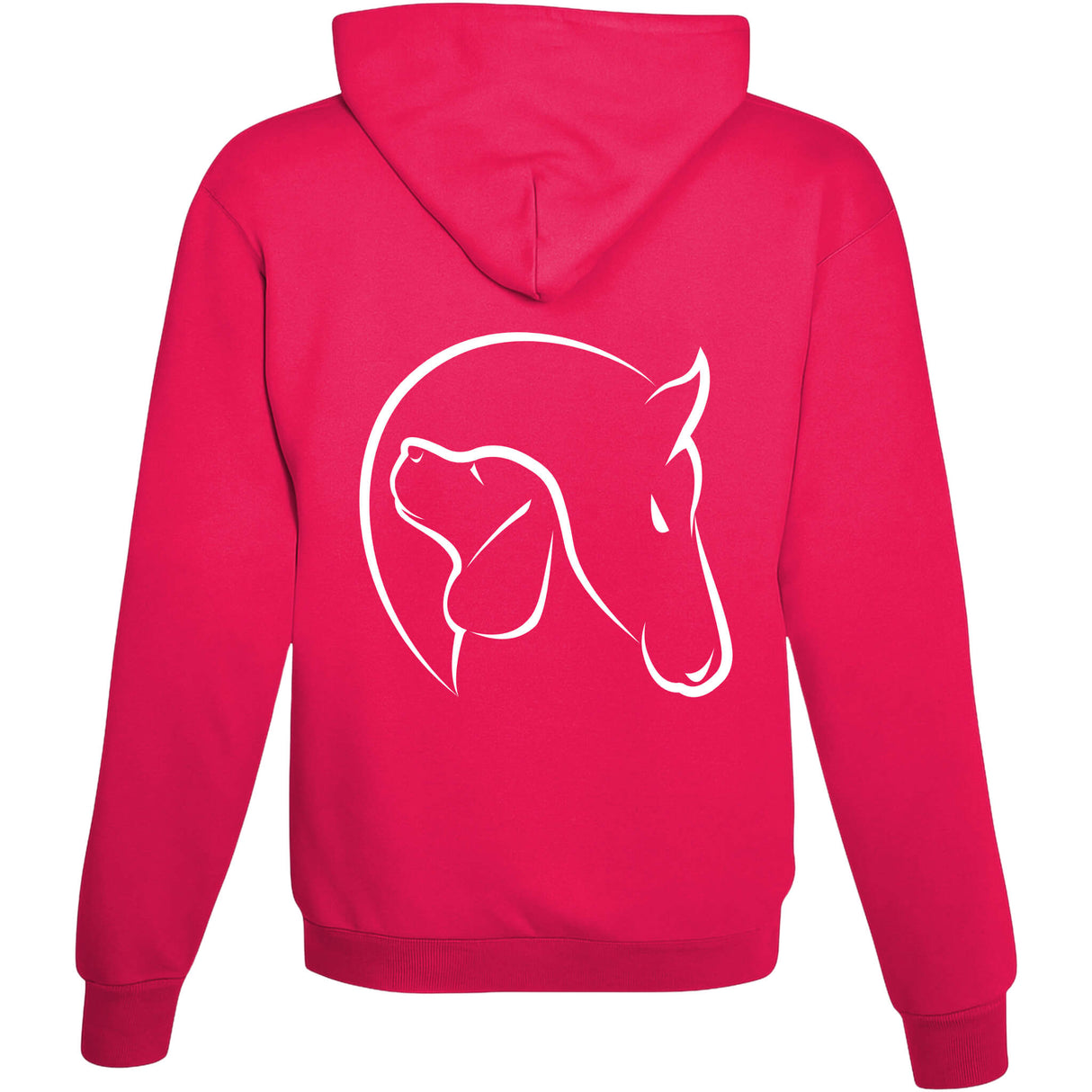 Hoodie Dog & Horse Hot Pink