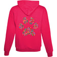 Hoodie Hundepfote Bunt Hot Pink