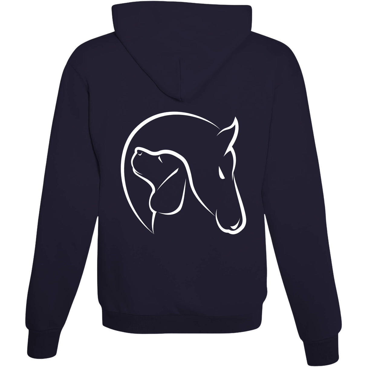 Hoodie Dog & Horse New French Navy