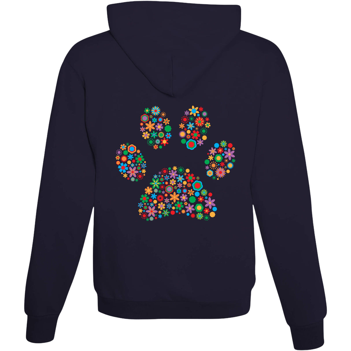 Hoodie Hundepfote Bunt New French Navy