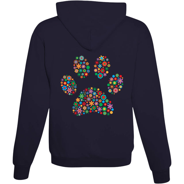 Hoodie Hundepfote Bunt New French Navy
