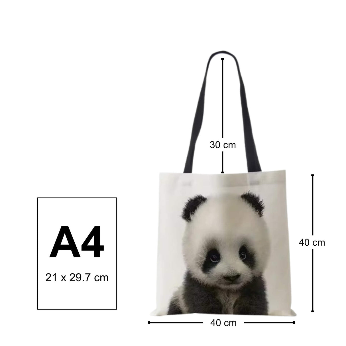 Leinentasche "Panda"