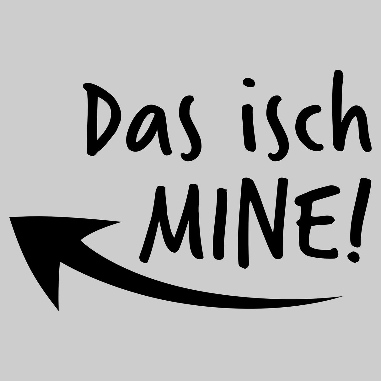 Hoodie Motiv Das isch MINE! Schwarz