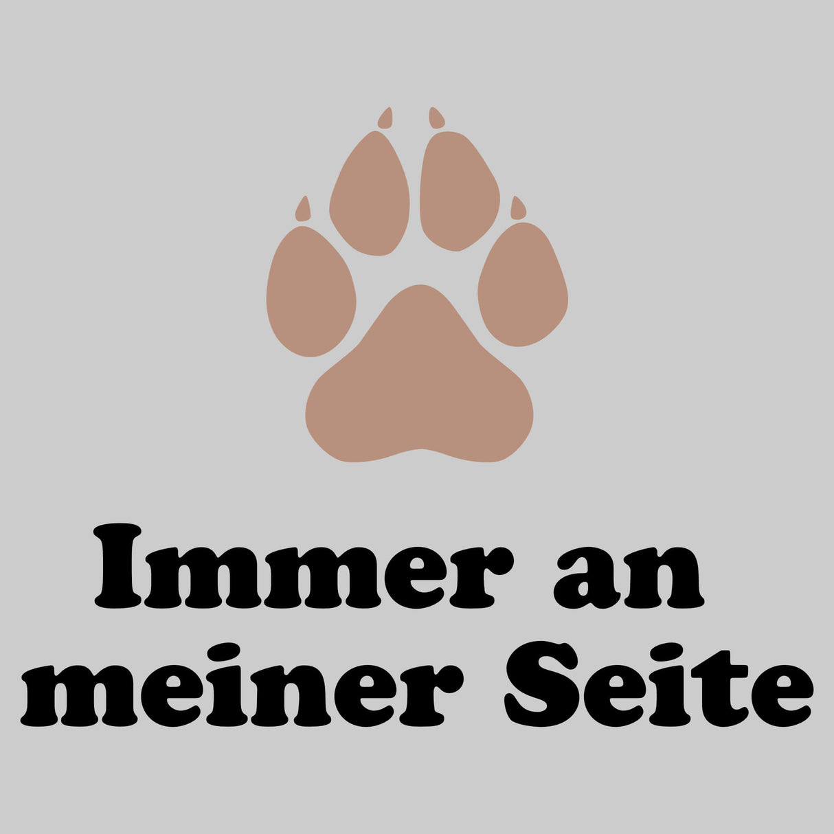 Hoodie Motiv Immer an meiner Seite Schwarz