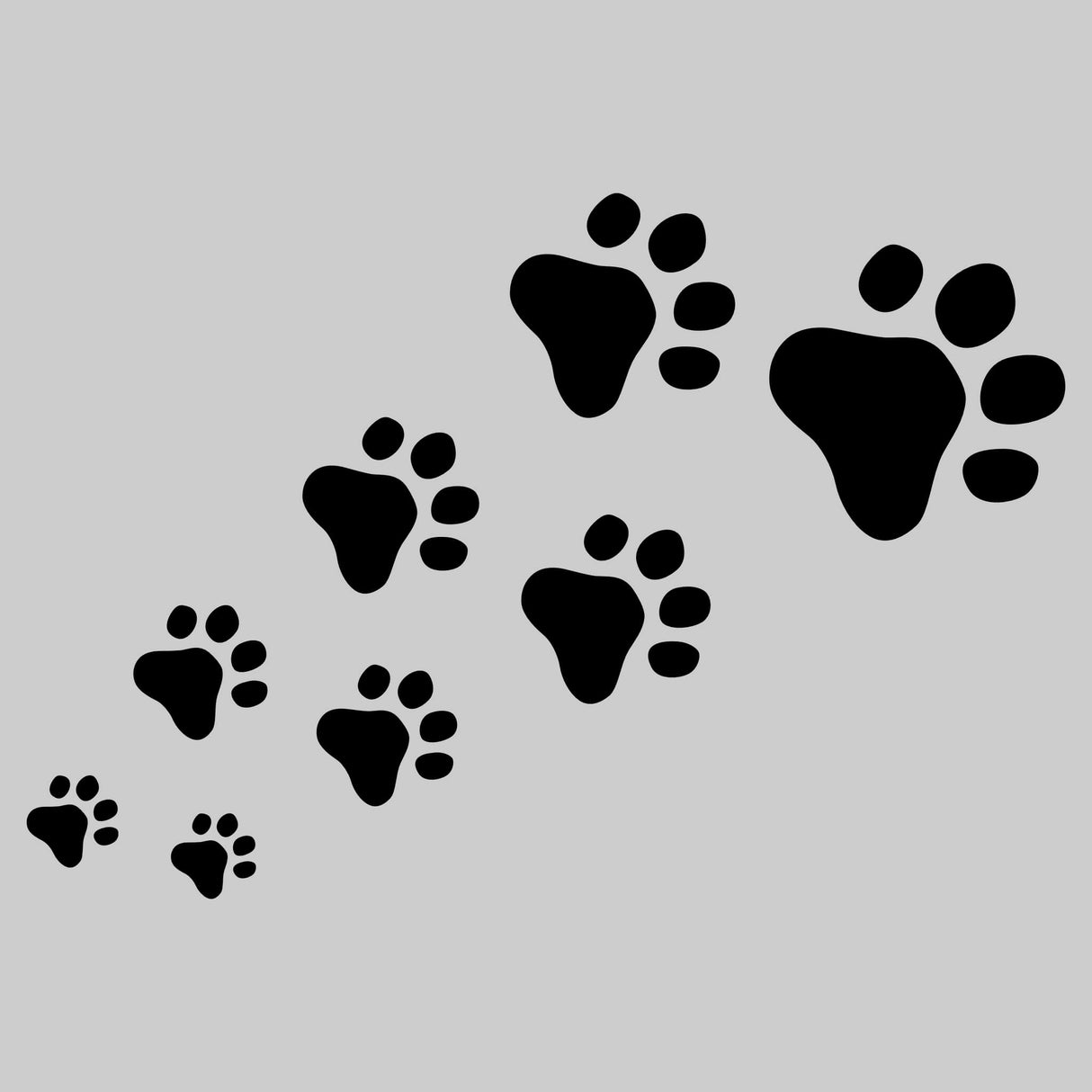 Hoodie Motiv Hundepfoten Schwarz