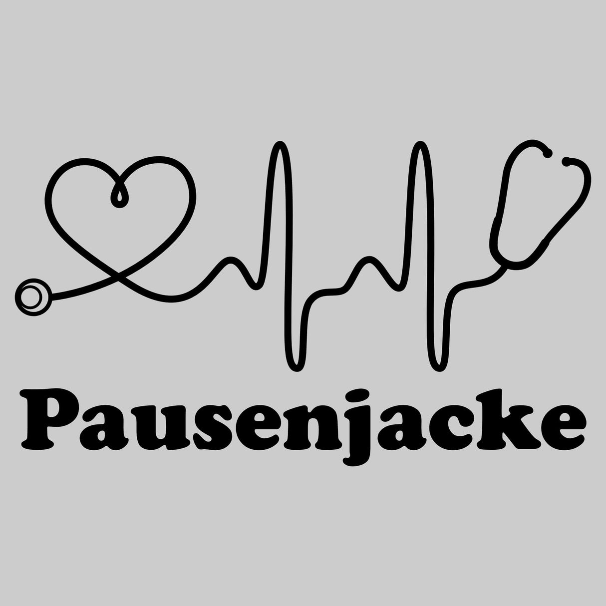 Hoodie Motiv Pausenjacke Schwarz