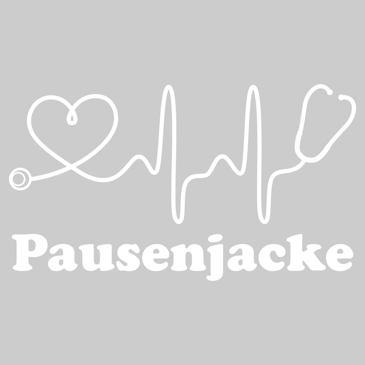 Hoodie Motiv Pausenjacke Weiss