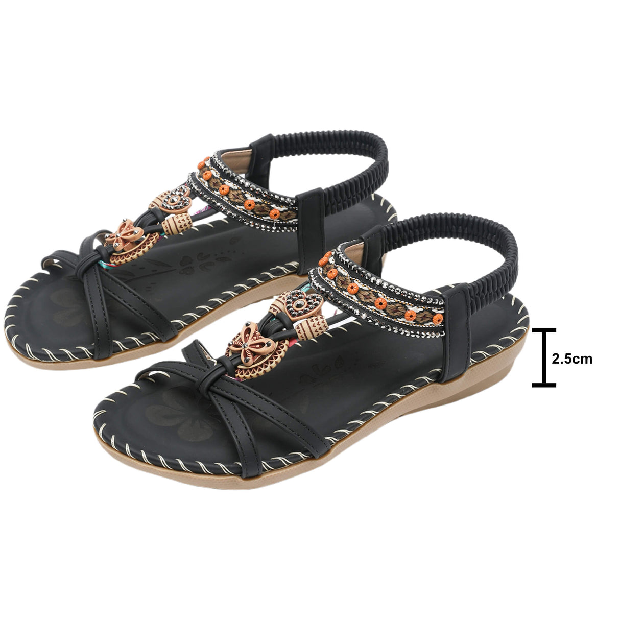 Sommersandale Retro Black