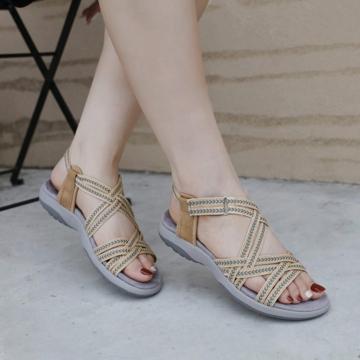 Sommersandale StrapFlex Beige