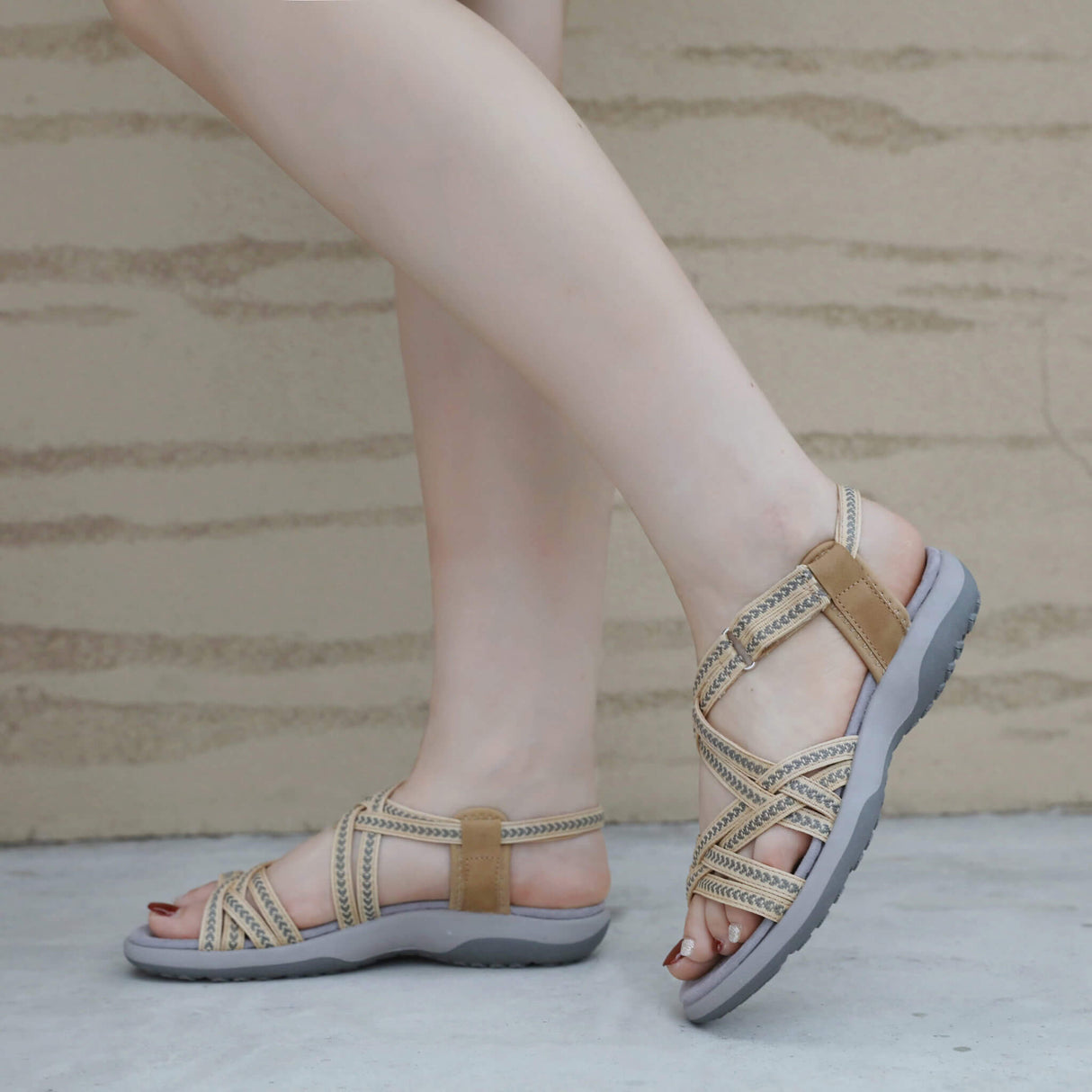 Sommersandale StrapFlex Beige