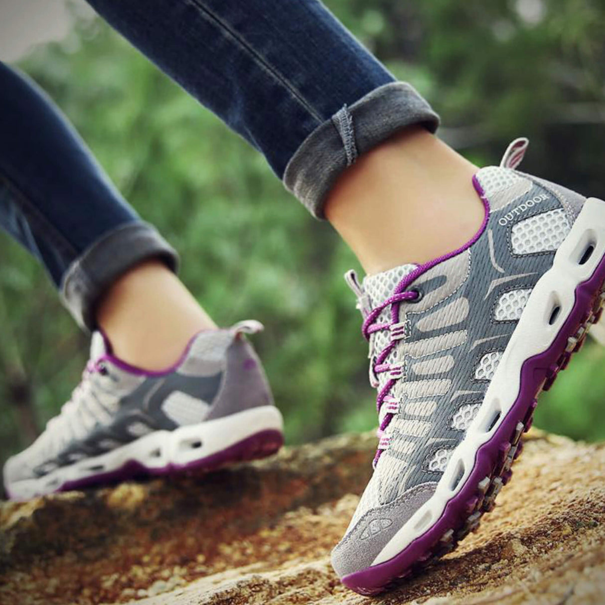 Trekking Sneaker Hellgrau