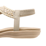 Sommersandale White Flora