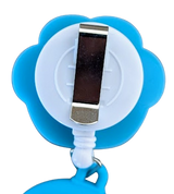 Schwesternuhr Silikon Clip ausziehbar Pfote Hellblau