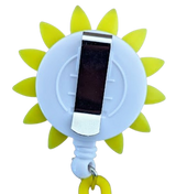 Schwesternuhr Silikon Clip ausziehbar Sonnenblume