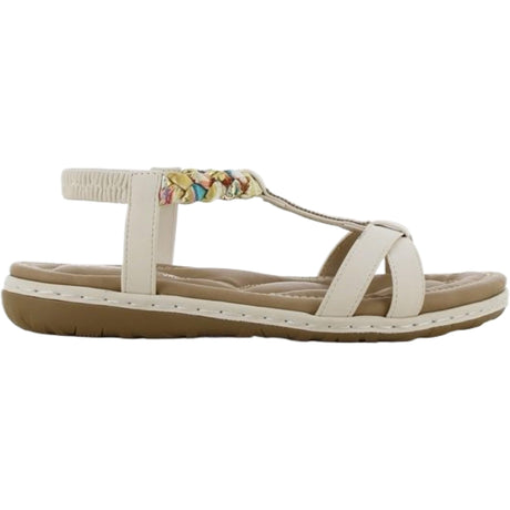 Boho-Breeze Komfort-Sandale Creme