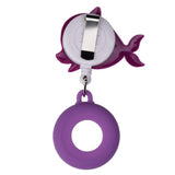 Schwesternuhr Silikon Clip ausziehbar Delfin Rückseite ohne Uhrwerk