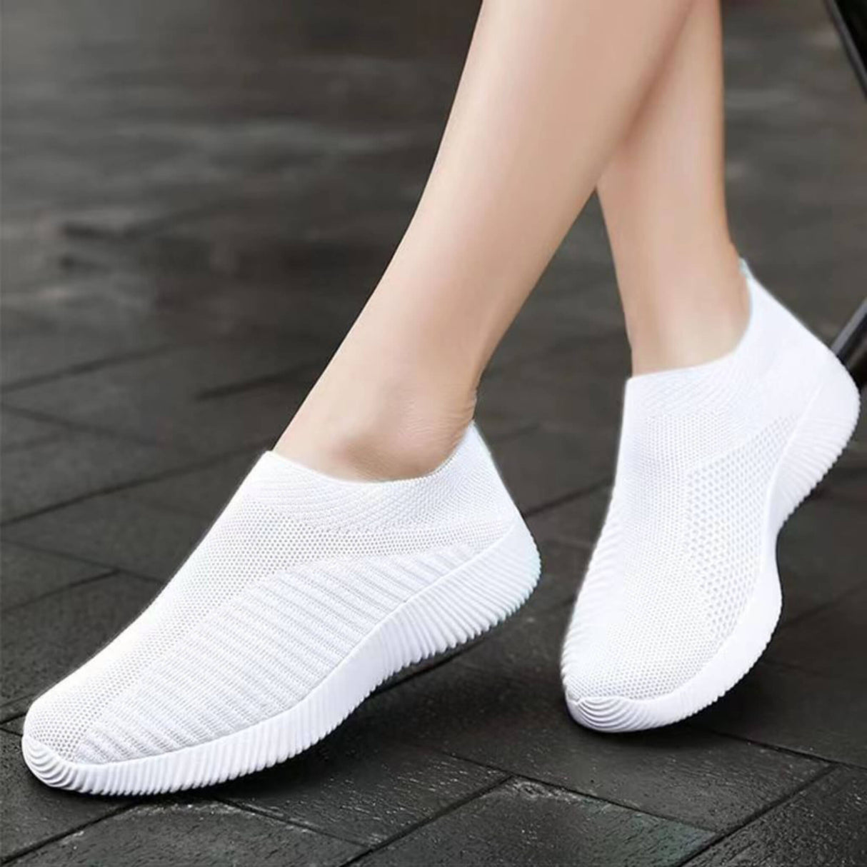 Comfort-Slipper Flex Step Weiss