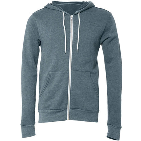 Fleece Full-Zip Hoodie Unisex Heather Slate