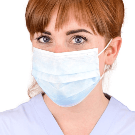 Hygiene Maske 3-lagig blau