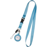 Lanyard Schwesternuhr Silikon Hellblau - Uhrwerk mit Datumsanzeige