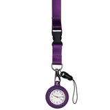 Lanyard Schwesternuhr Silikon Lila - Uhrwerk mit Datumsanzeige
