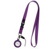 Lanyard Schwesternuhr Silikon Lila - Uhrwerk mit Datumsanzeige