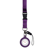 Lanyard Schwesternuhr Silikon Lila mit Uhrwerk