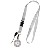 Lanyard Schwesternuhr Silikon Weiss - Uhrwerk mit Datumsanzeige