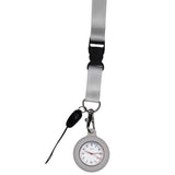 Lanyard Schwesternuhr Silikon Weiss - Uhrwerk mit Datumsanzeige