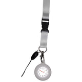 Lanyard Schwesternuhr Silikon Weiss mit Uhrwerk