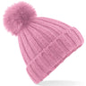 Mütze Faux Fur Pop Pom