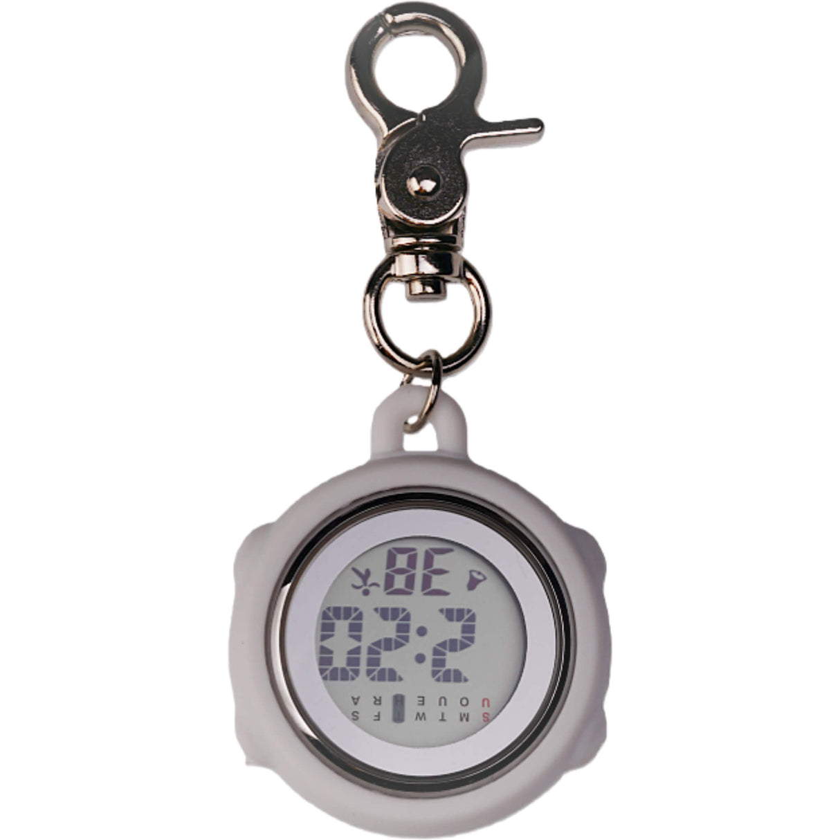 Schwesternuhr digital weiss