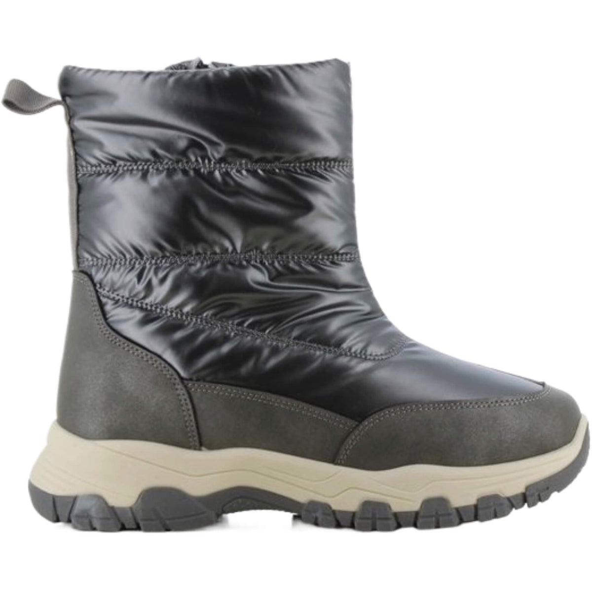 Winterstiefel Front-Zip Silber